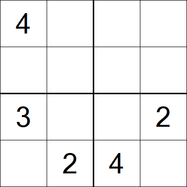 Sudoku 4x4 - Moyen