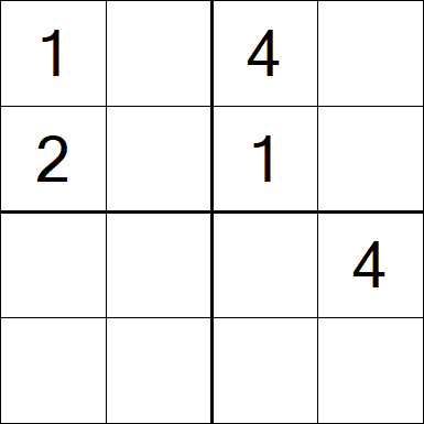 Sudoku 4x4 - Medium