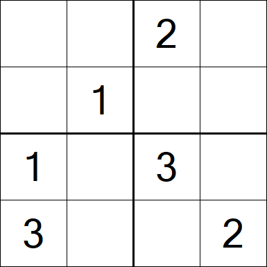 Sudoku 4x4 - Moyen