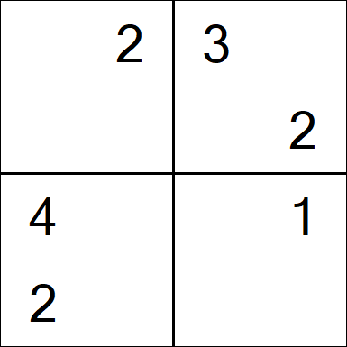 Sudoku 4x4 - Medio