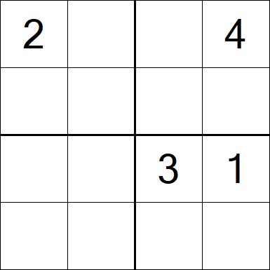 Sudoku 4x4 - Medium