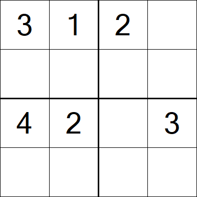 Sudoku 4x4 - Medium
