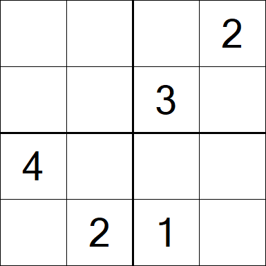 Sudoku 4x4 - Medium