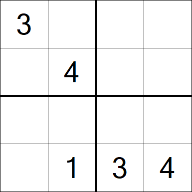 Sudoku 4x4 - Medium