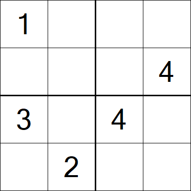 Sudoku 4x4 - Mittel