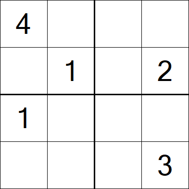 Sudoku 4x4 - Medium
