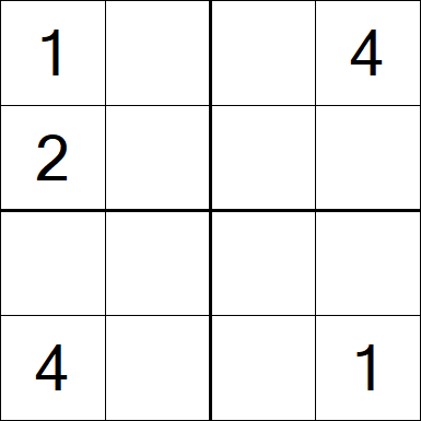 Sudoku 4x4 - Medium