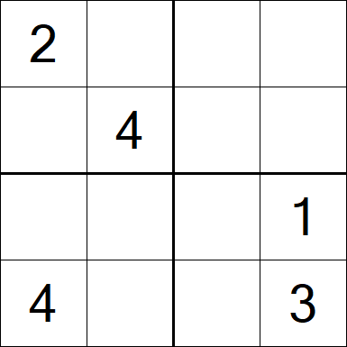 Sudoku 4x4 - Medium