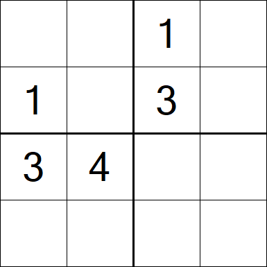Sudoku 4x4 - Medium
