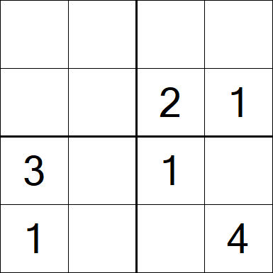 Sudoku 4x4 - Mittel