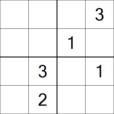 Sudoku 4x4 - Medium