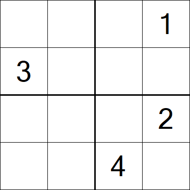 Sudoku 4x4 - Medium
