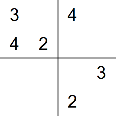 Sudoku 4x4 - Medium
