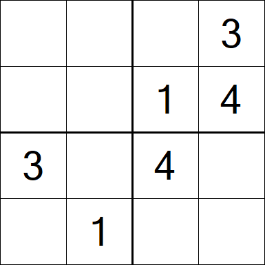 Sudoku 4x4 - Medium