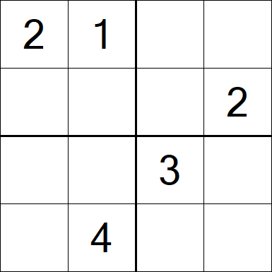 Sudoku 4x4 - Medium