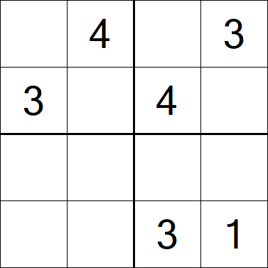 Sudoku 4x4 - Medium
