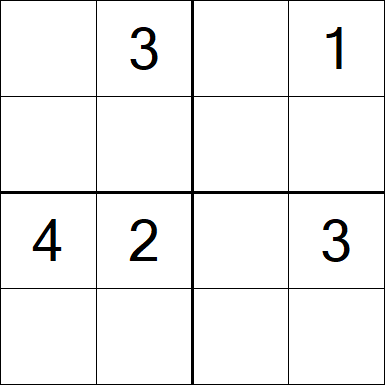 Sudoku 4x4 - Medium