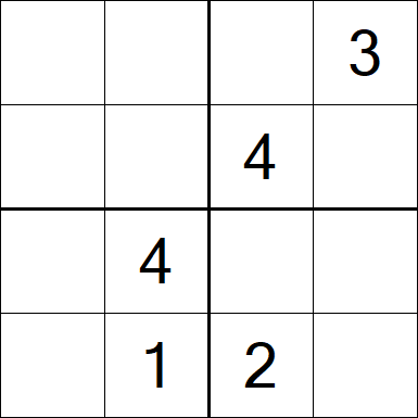 Sudoku 4x4 - Medium