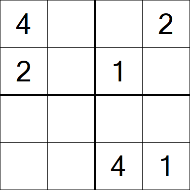 Sudoku 4x4 - Medium