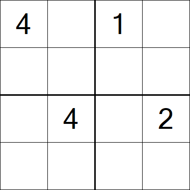 Sudoku 4x4 - Medium