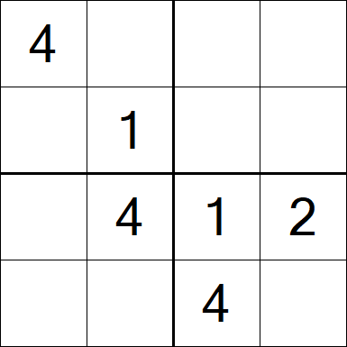 Sudoku 4x4 - Medium
