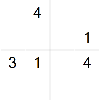 Sudoku 4x4 - Medium
