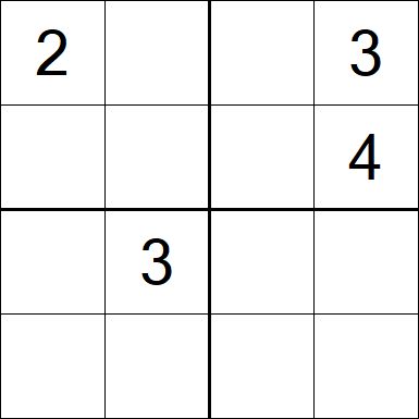 Sudoku 4x4 - Medium