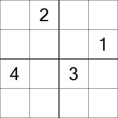 Sudoku 4x4 - Medium