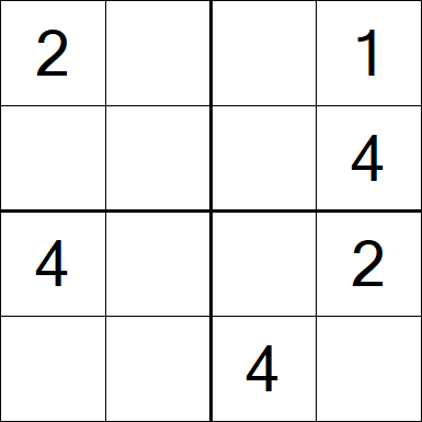 Sudoku 4x4 - Medium