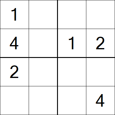 Sudoku 4x4 - Medium
