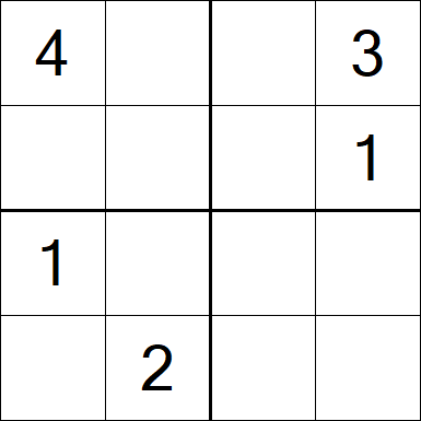 Sudoku 4x4 - Medium