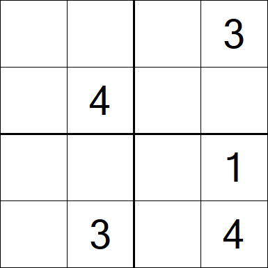 Sudoku 4x4 - Medium