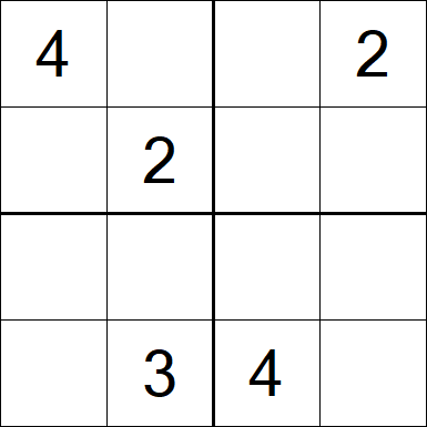 Sudoku 4x4 - Medium