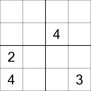 Sudoku 4x4 - Medium