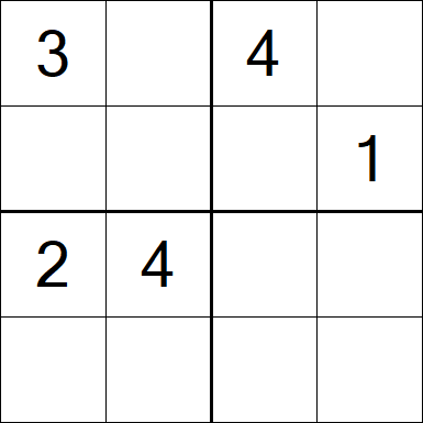 Sudoku 4x4 - Medium