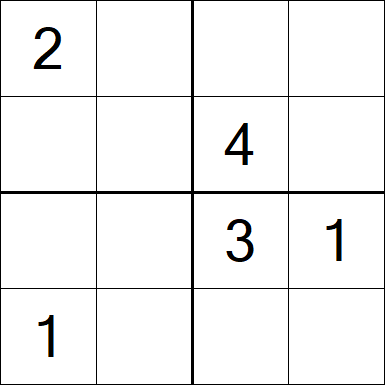 Sudoku 4x4 - Medium