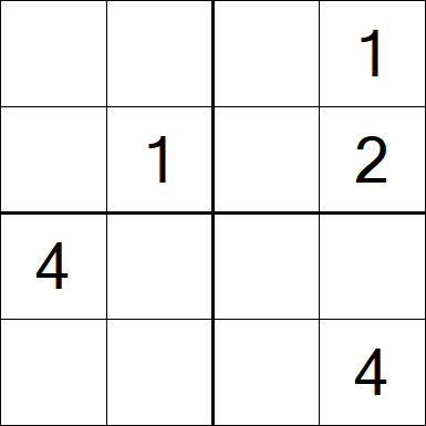 Sudoku 4x4 - Medium