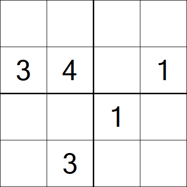 Sudoku 4x4 - Medium