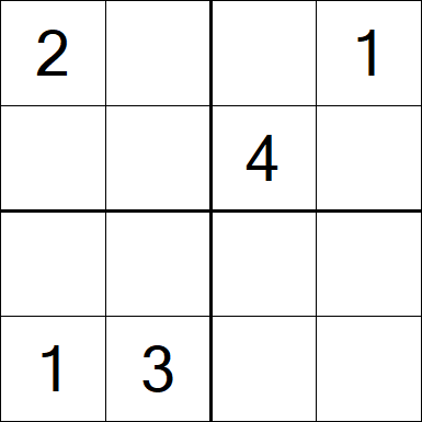 Sudoku 4x4 - Medium