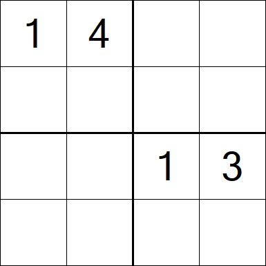 Sudoku 4x4 - Medium