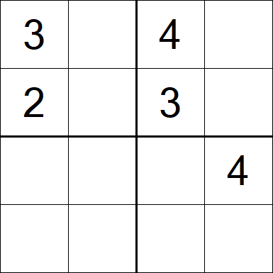 Sudoku 4x4 - Medium