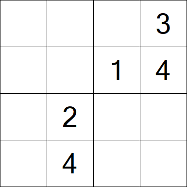 Sudoku 4x4 - Medium