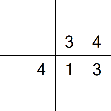 Sudoku 4x4 - Medium