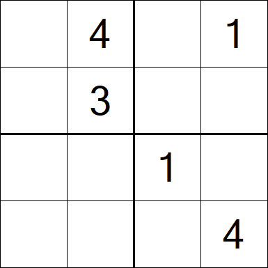Sudoku 4x4 - Medium