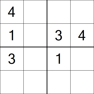 Sudoku 4x4 - Medium