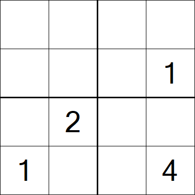 Sudoku 4x4 - Medium