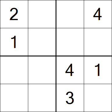 Sudoku 4x4 - Medium