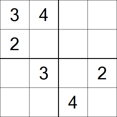 Sudoku 4x4 - Medium