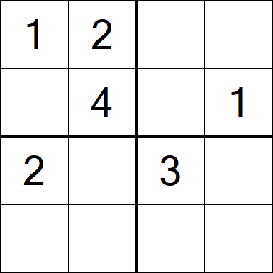 Sudoku 4x4 - Medium