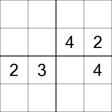 Sudoku 4x4 - Medium